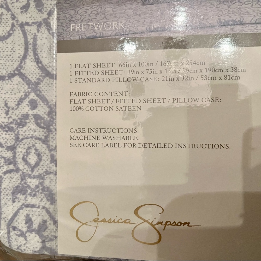 Jessica Simpson twin sheet set new - Picture 4 of 4